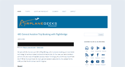 Desktop Screenshot of airplanegeeks.com